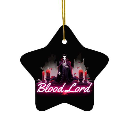 Halloween - Blood Lord Vampire Ceramic Ornaments