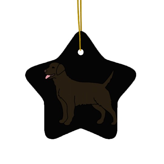 Chocolate Labrador Gift For Dog Lover Ceramic Ornaments