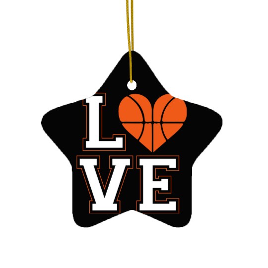 Love The Basketball Ceramic Ornaments