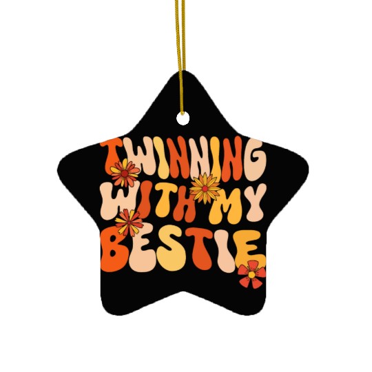 Twinning With My Bestie Spirit Week Twin Day Ceramic Ornaments