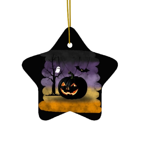 "The Midnight Pumpkin" Ceramic Ornaments