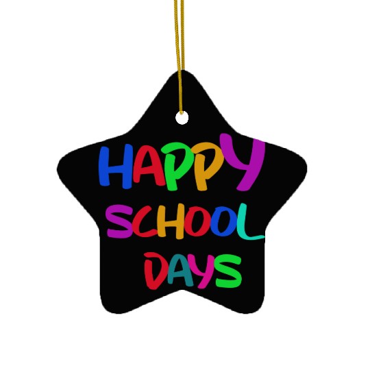 Happy School Day Back To School Ceramic Ornaments
