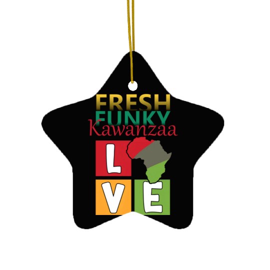 Kwanzaa Celebration with a Fresh Funky Twist Ceramic Ornaments