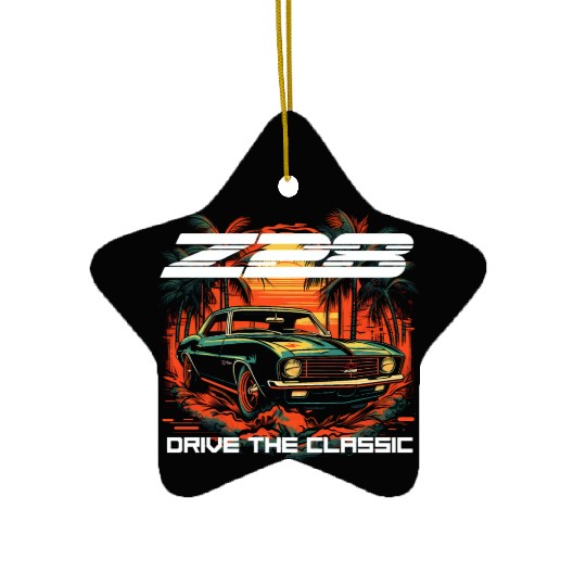 Sunset Camaro Z28 Ceramic Ornaments