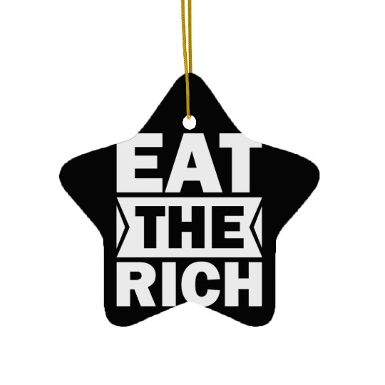 UAW President Eat The Rich Ceramic Ornaments