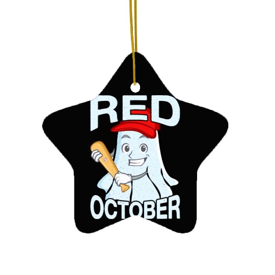 Vintage Philly Red October Philadelphia Ghost Ceramic Ornaments