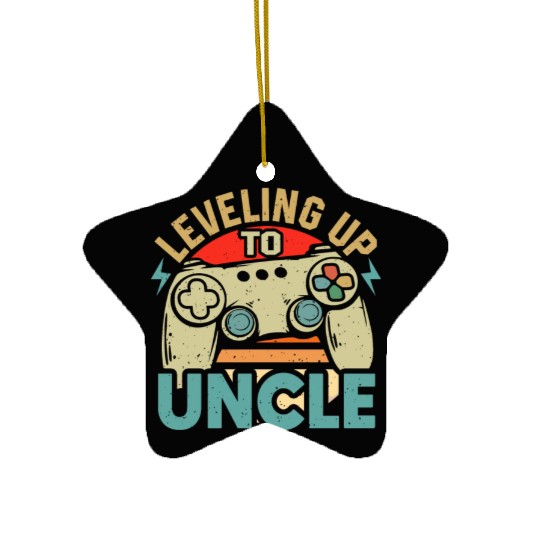 Leveled Up To Uncle Gamer Gaming Future Uncle Ceramic Ornaments