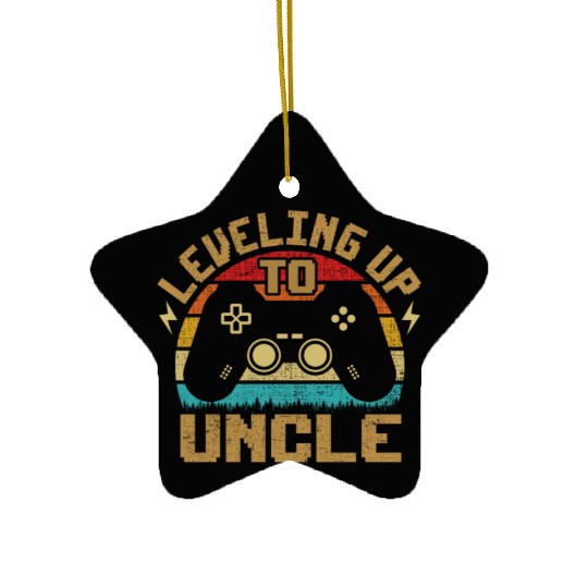 Leveled Up To Uncle Gamer Gaming Future Uncle Ceramic Ornaments