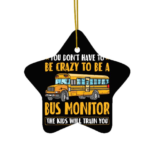 Bus Assistant Back To School School Bus Aide Ceramic Ornaments