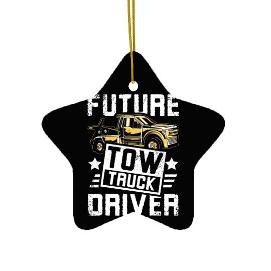 Future Tow truck driver Ceramic Ornaments