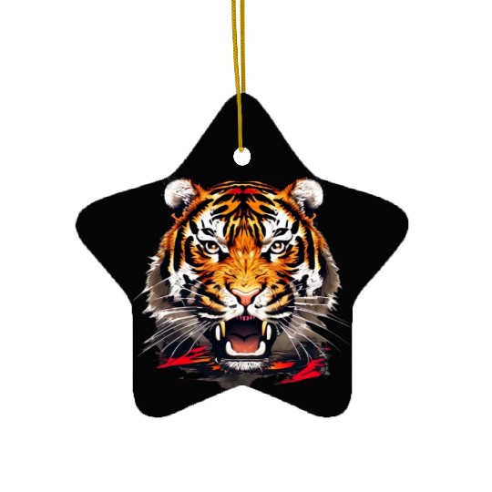 Best innovative hip hop tiger design Ceramic Ornaments