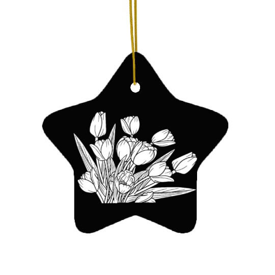 Tulip Gardening Bouquet Ceramic Ornaments