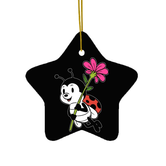 Cute Ladybug Nature Lover Gift Ceramic Ornaments
