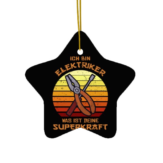 Superkraft Powerline Technician Lineworker Ceramic Ornaments