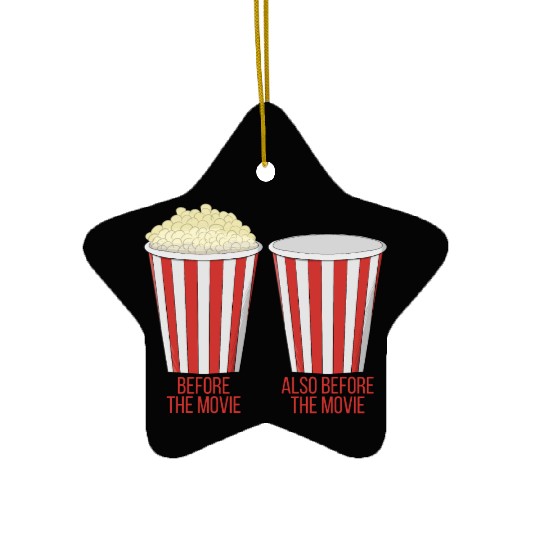 Popcorn at the cinema Ceramic Ornaments