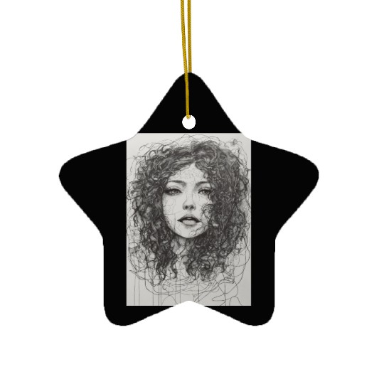 Sketch of a the manifestation of anxiety Ceramic Ornaments