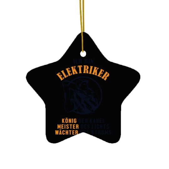 Ich bin Elektriker Wiremen Powerline Technician Ceramic Ornaments