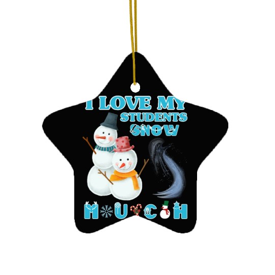 I Love My Students Snow Much Funny Christmas Teach Ceramic Ornaments