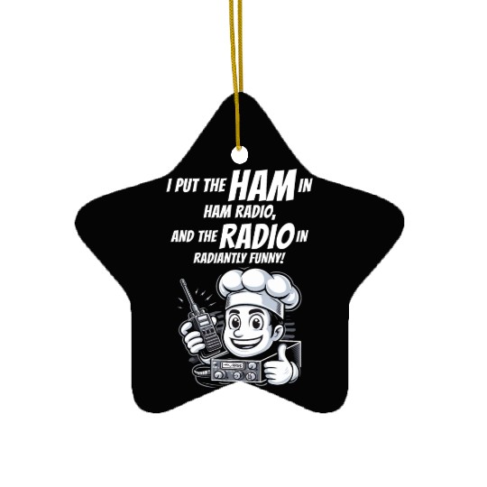 Radiantly Funny Amateur Ham Radio Operator Chef Ceramic Ornaments