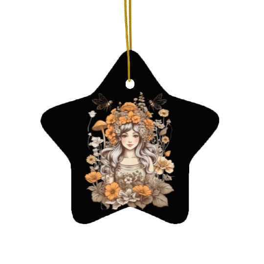Cottagecore Flower Fairy Angel Cute Fair Ceramic Ornaments