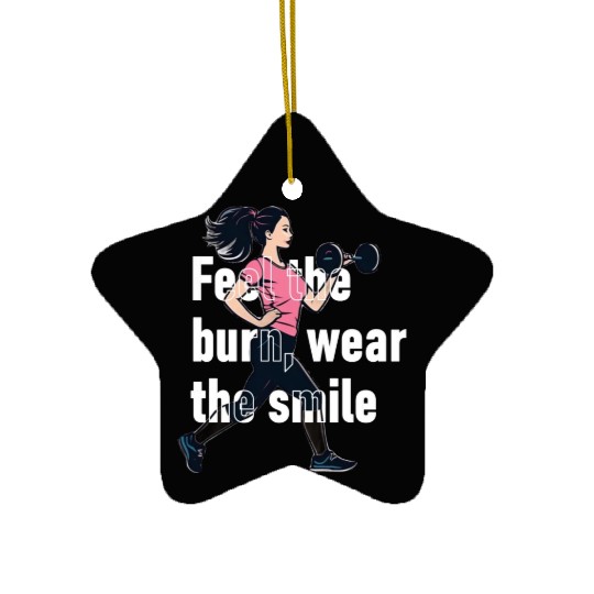 Women's Fitness Apparel Ceramic Ornaments