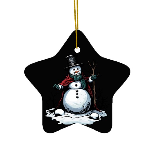 Snowman / Winter / Snowflake / White / Frosti Ceramic Ornaments