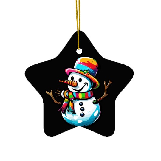 Snowman / Winter / Snowflake / White / Frosti Ceramic Ornaments