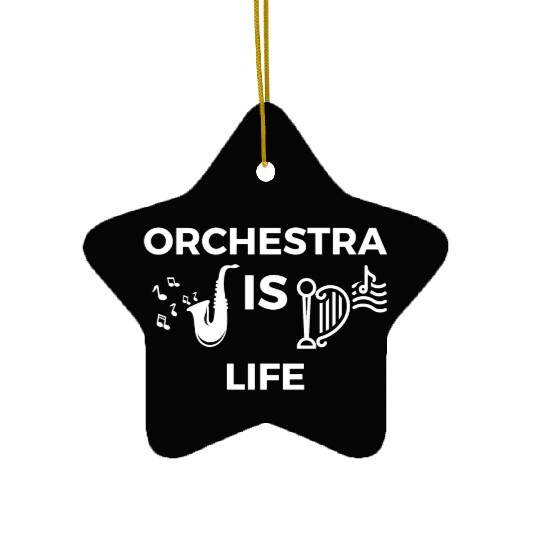ORCHESTRA IS LIFE Ceramic Ornaments