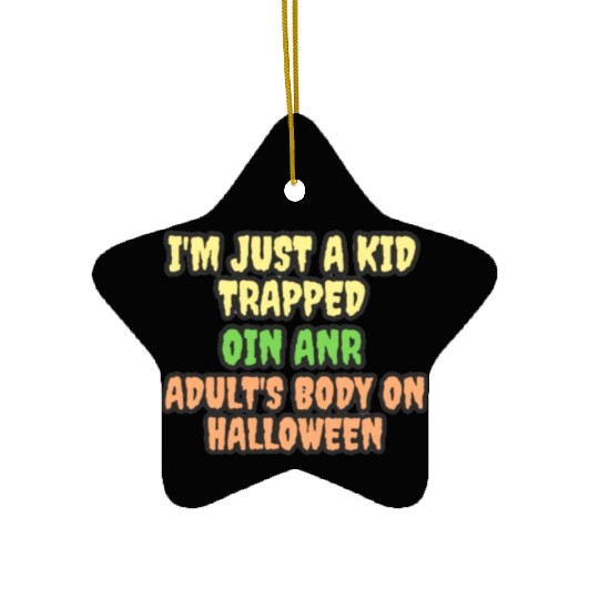 i'm just a kid trapped in an adult's body Ceramic Ornaments