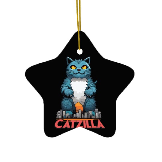 Catzilla Ceramic Ornaments