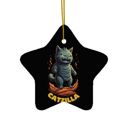 Catzilla Ceramic Ornaments