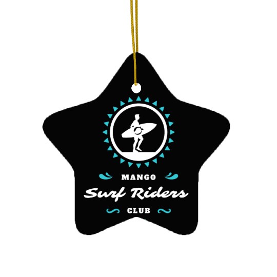Mango Surf Riders Ceramic Ornaments