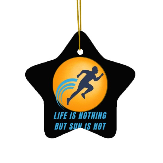 Sun is Hot printed Design Ceramic Ornaments