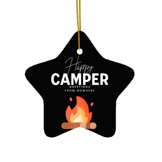 Happy Camper Ceramic Ornaments