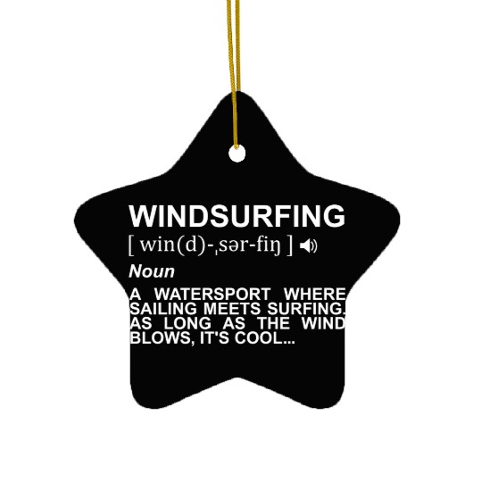Windsurfing Definition Ceramic Ornaments