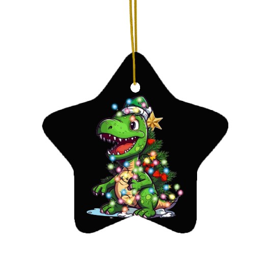 Dinosaur Christmas Pajama, Christmas Tree Kids Cos Ceramic Ornaments