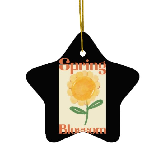 Sunflower Spring Blossom Ceramic Ornaments