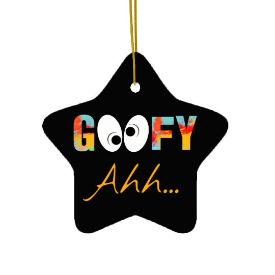Funny GooFy Ahh Ceramic Ornaments