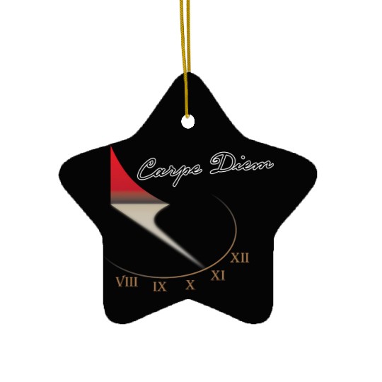 Carpe Diem. Time is Running Out Ceramic Ornaments