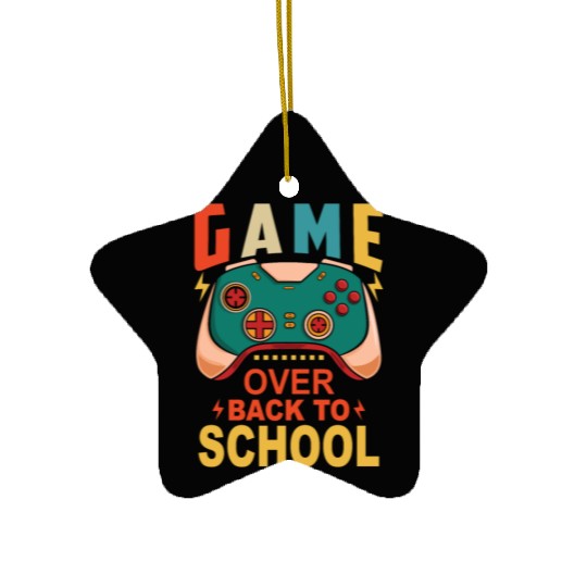 Back to School Funny Game Over Teacher Student Con Ceramic Ornaments