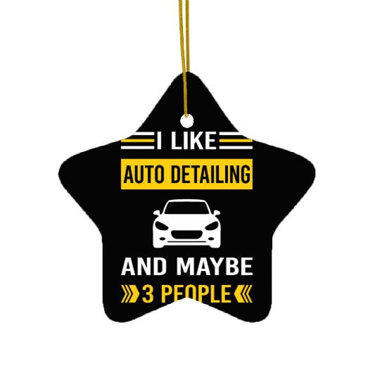 3 People Auto Detailing Car Detail Detailer Ceramic Ornaments
