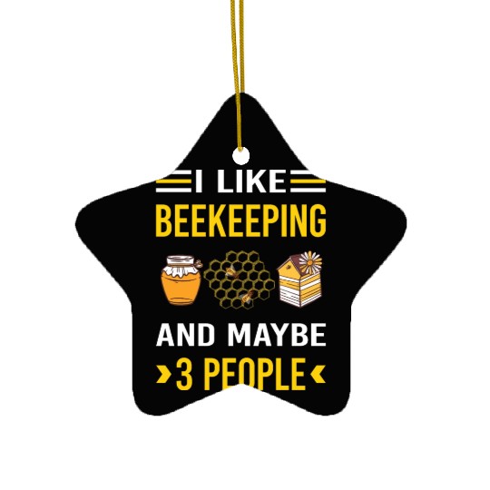 3 People Beekeeping Beekeeper Apiculture Ceramic Ornaments