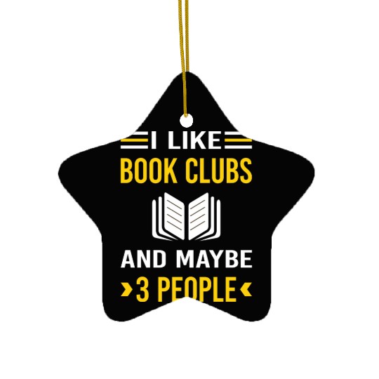 3 People Book Club Read Reader Reading Books Ceramic Ornaments