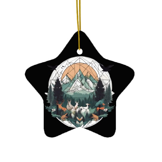Geoforest Tapestry Ceramic Ornaments