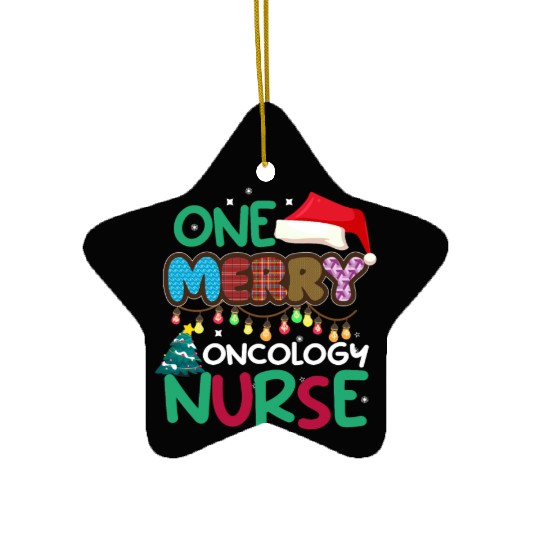 One merry Oncology Nurse Christmas Ceramic Ornaments
