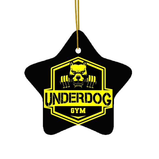 Pitbull - Underdog GYM Ceramic Ornaments