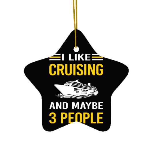 3 People Cruising Cruise Ceramic Ornaments