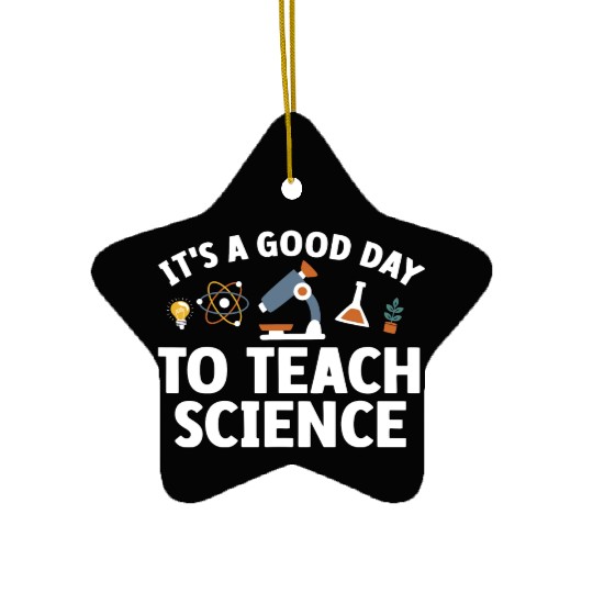 Funny Science Teacher Men Women Nerd Physics Teach Ceramic Ornaments