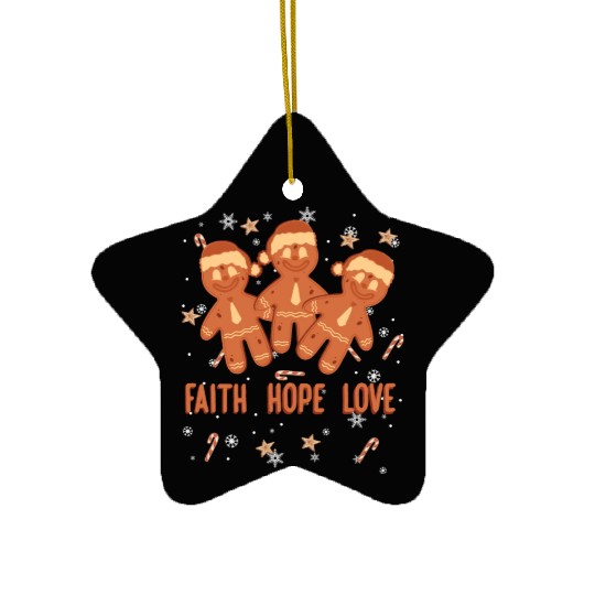 Faith Hope Love Religious Christmas Costume Ceramic Ornaments