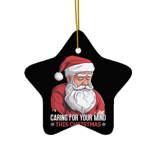 Mental Health Christmas Anti Christmas Holiday Ceramic Ornaments